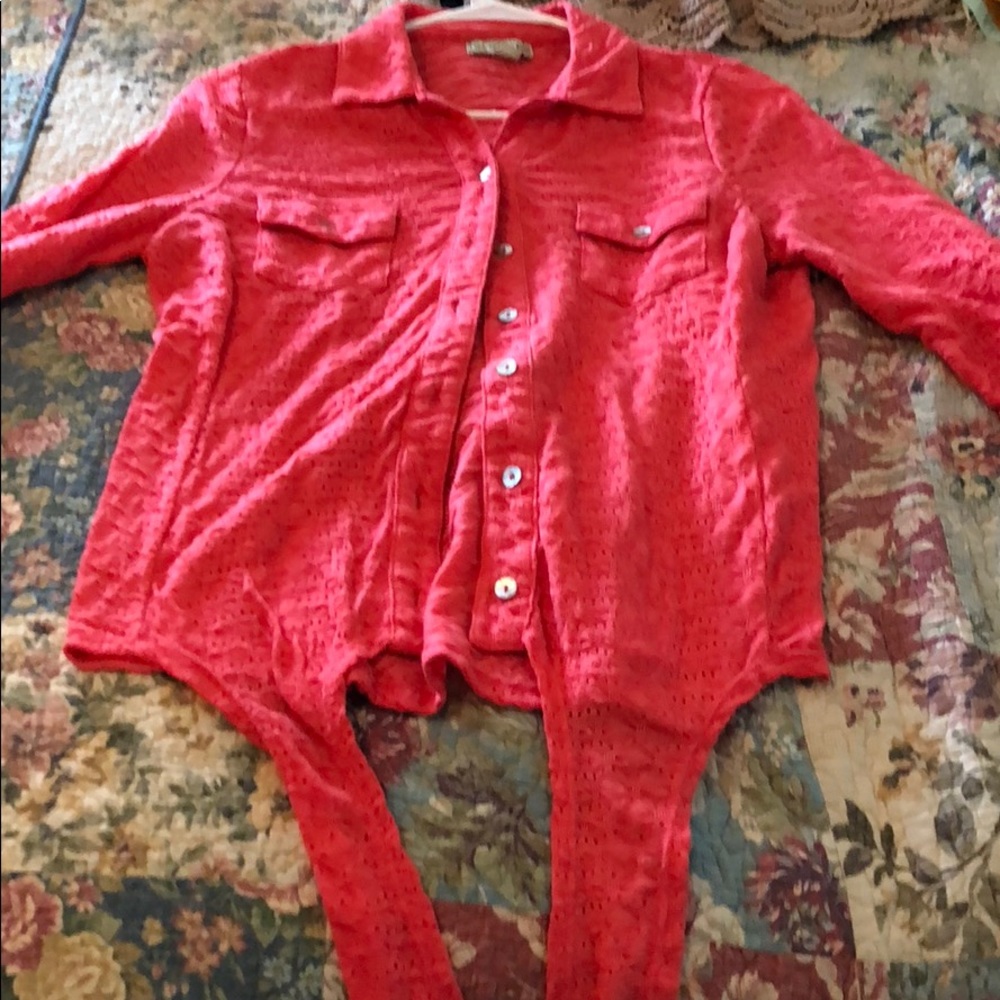 Pink button up - Picture 2 of 2